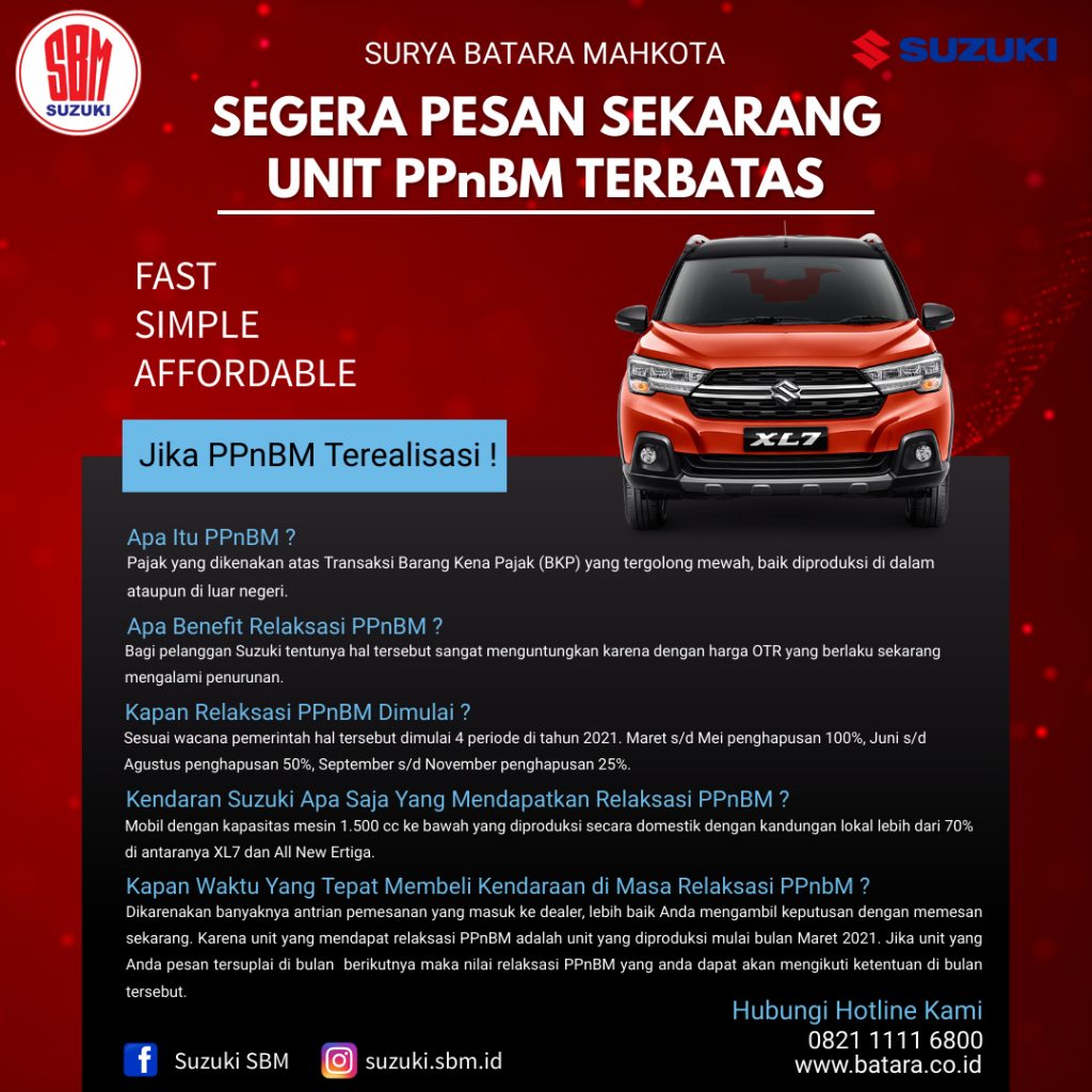 PPnBM terbatas suzuki SBM